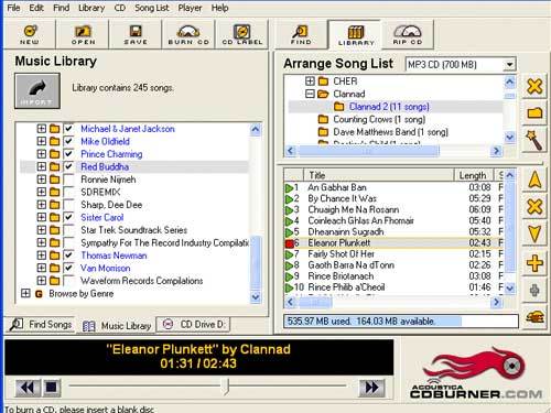 Acoustica MP3 CD Burner Screenshot